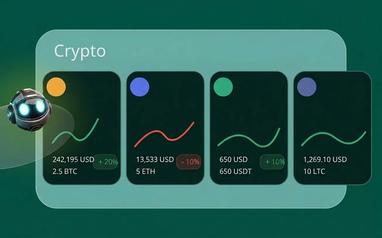 Kripto ticaret arayüzü